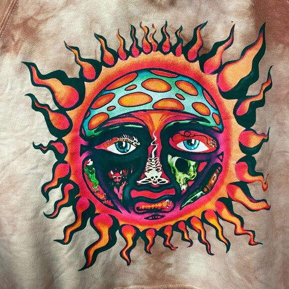 Sublime Sun 1995 Summer Tour Tie Dye Ska Rock Band Hoodie size Medium - Picture 2 of 5